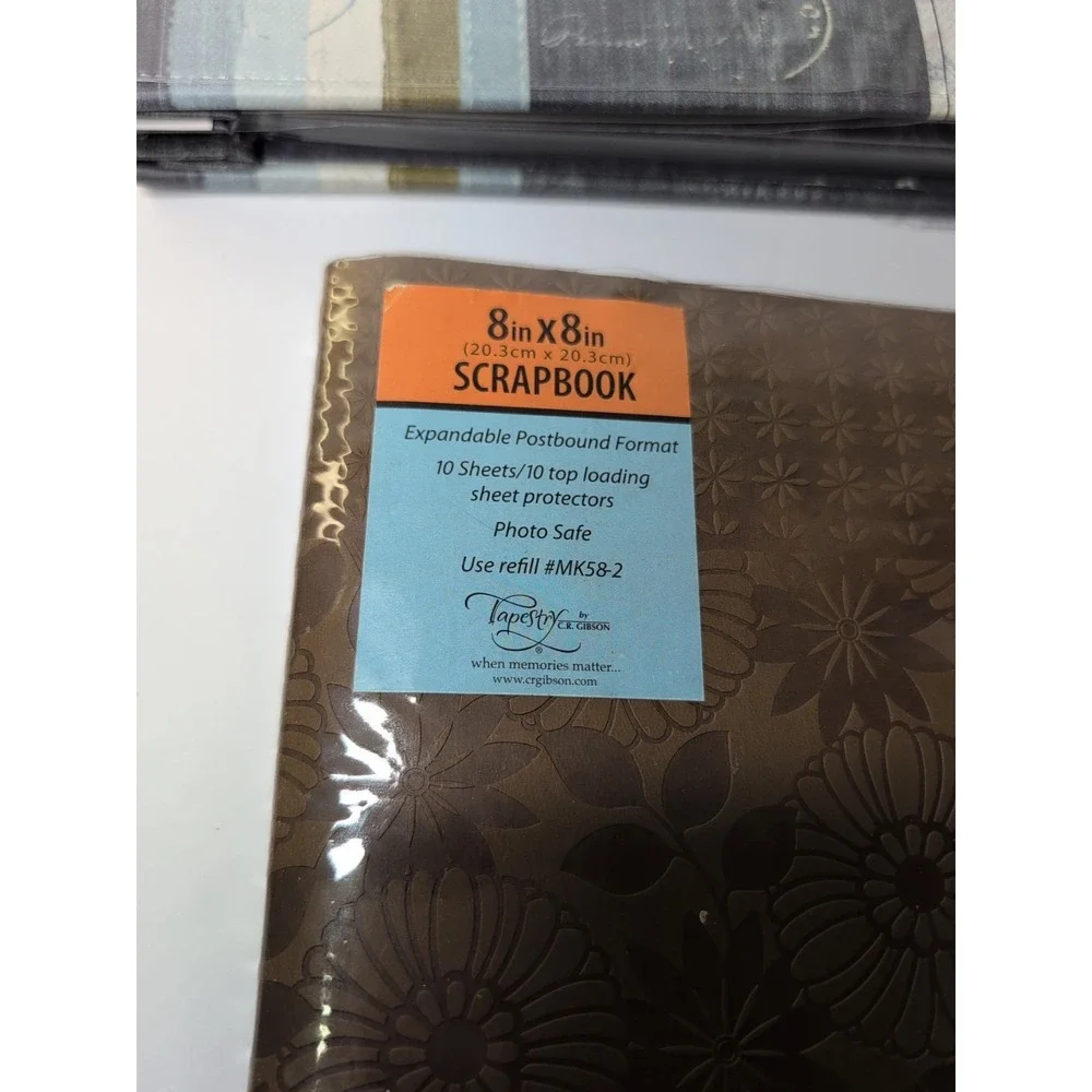 The Paper Studio & Tapestry 8x8 Bound Scrapbook Albums With Sheets & Stickers‎